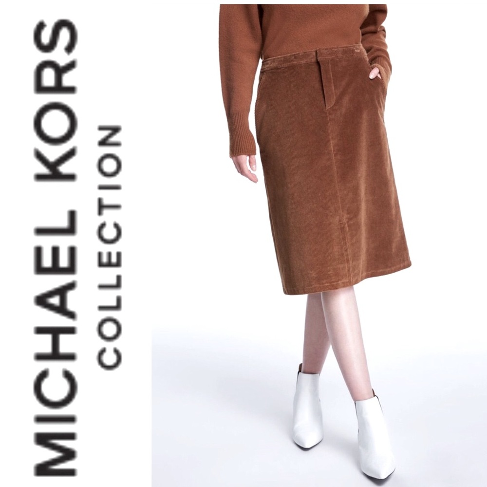 NEW! KORS MICHAEL KORS Corduroy Skirt - Camel